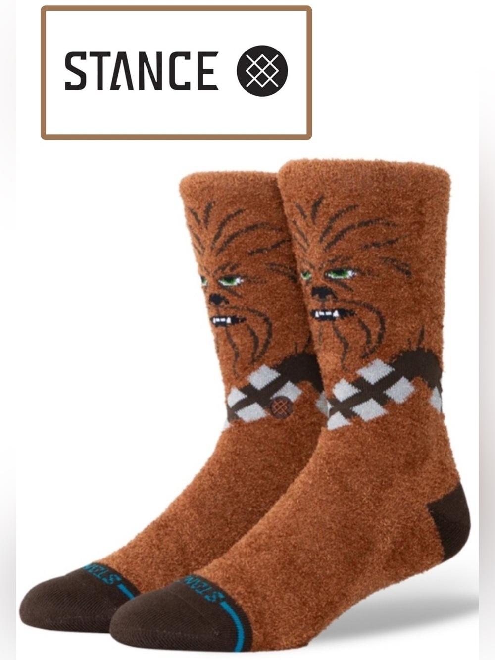 Stance x Star Wars Poly Fuzzy Crew Socks Chewie Medium Chewbacca